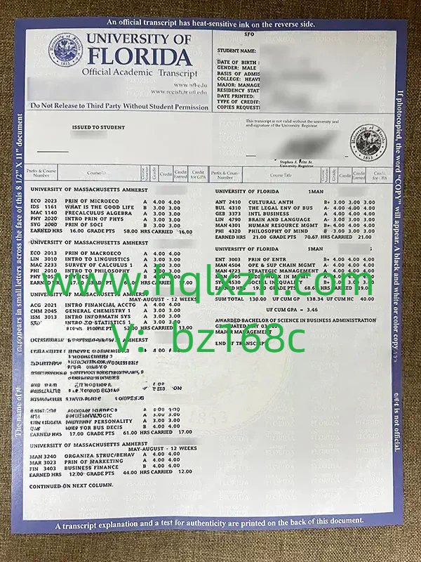 100%真实还原复刻佛罗里达大学成绩单？ loading=
