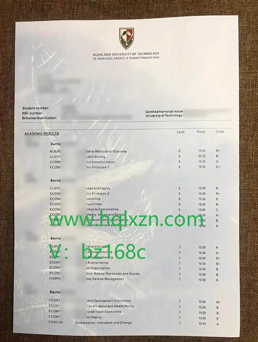 QS世界大学排名前500位：奥克兰理工大学成绩单办理